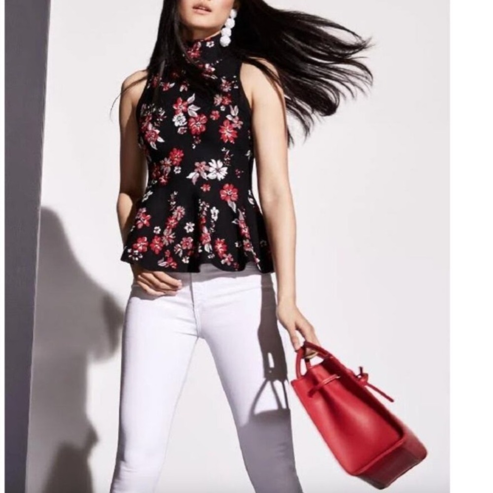 Please Do Not Order Milly Twilight Floral Peplum Sweater